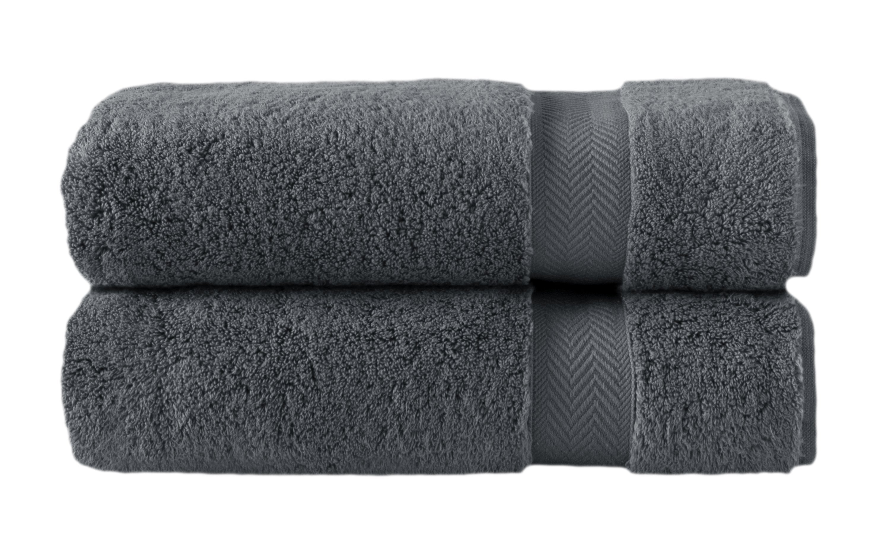 Klassic Collection 2 PK Bath Towels - Dark Coal
