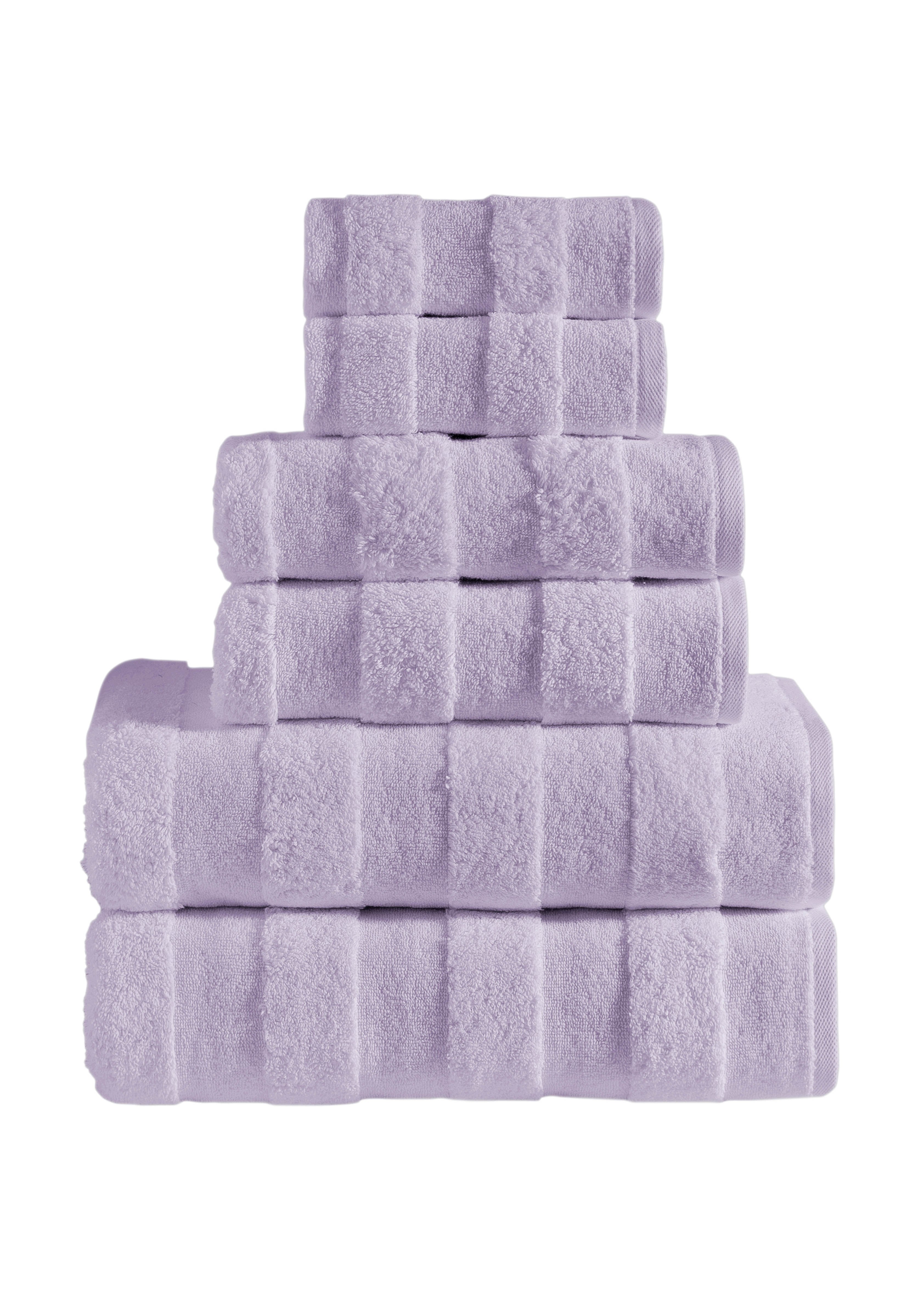 Apogee Collection 6 PK Towels Set - Orchid  