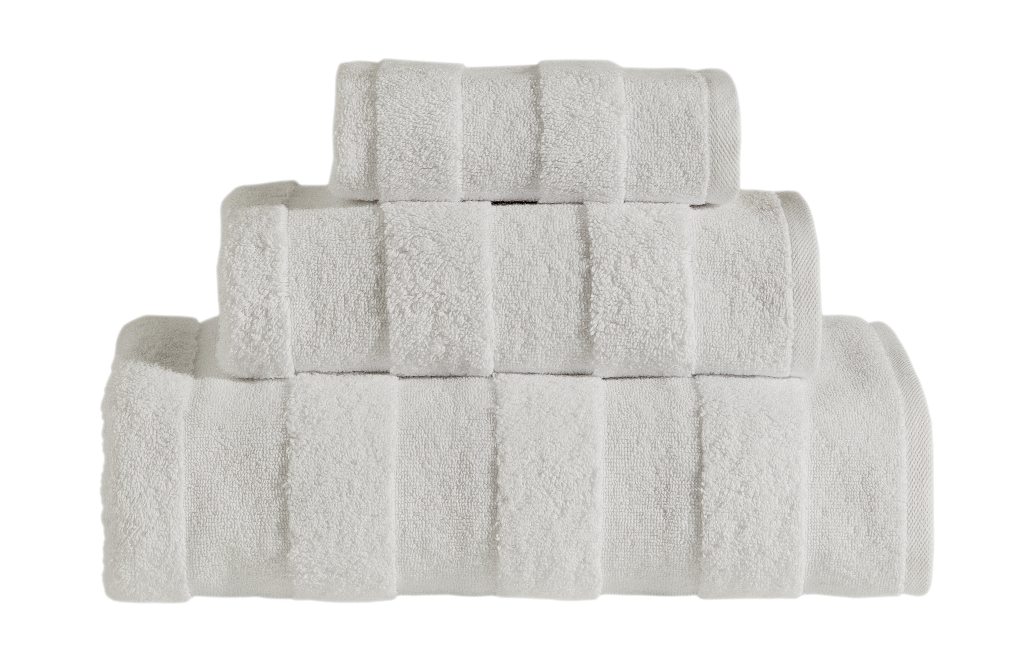Apogee Collection Luxury 3 PK Towels Set - Ivory By SaaSoh