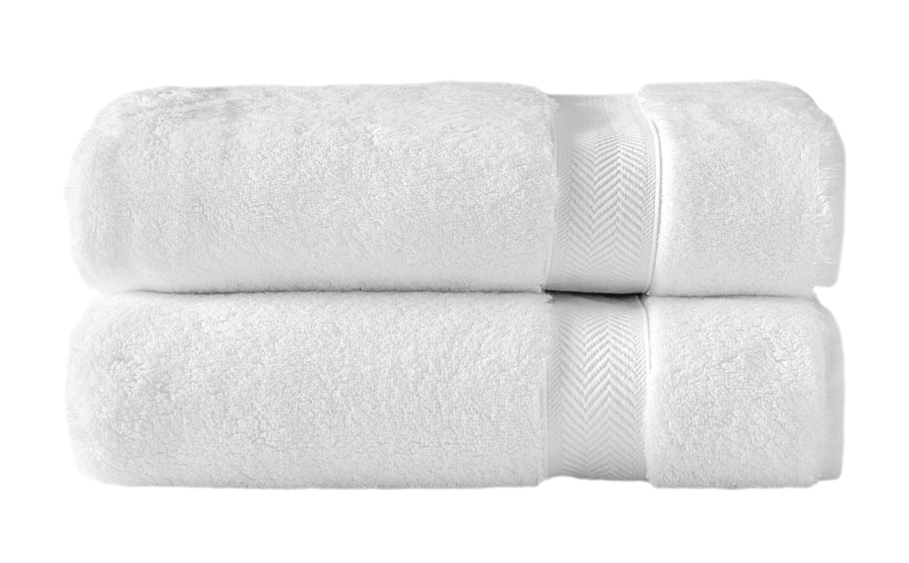 Klassic Collection 2 PK Bath Towels - White