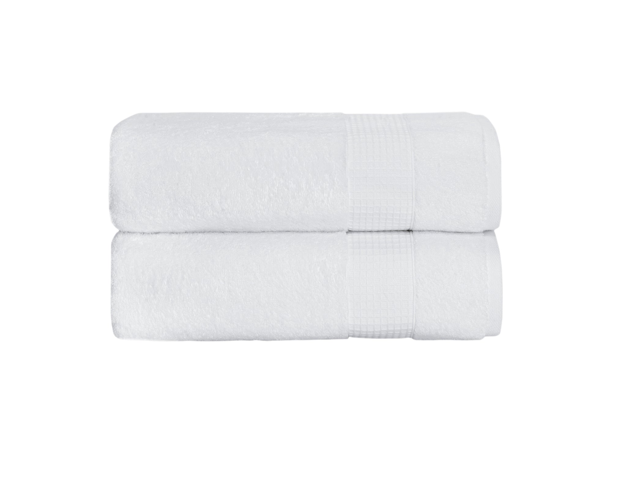 Milano Collection 2 PK Bath Towels - White 