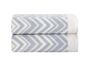 Soft linen bath towel from SaaSoh Santorini Collection in smoky gray, showcasing luxurious texture and elegant design.