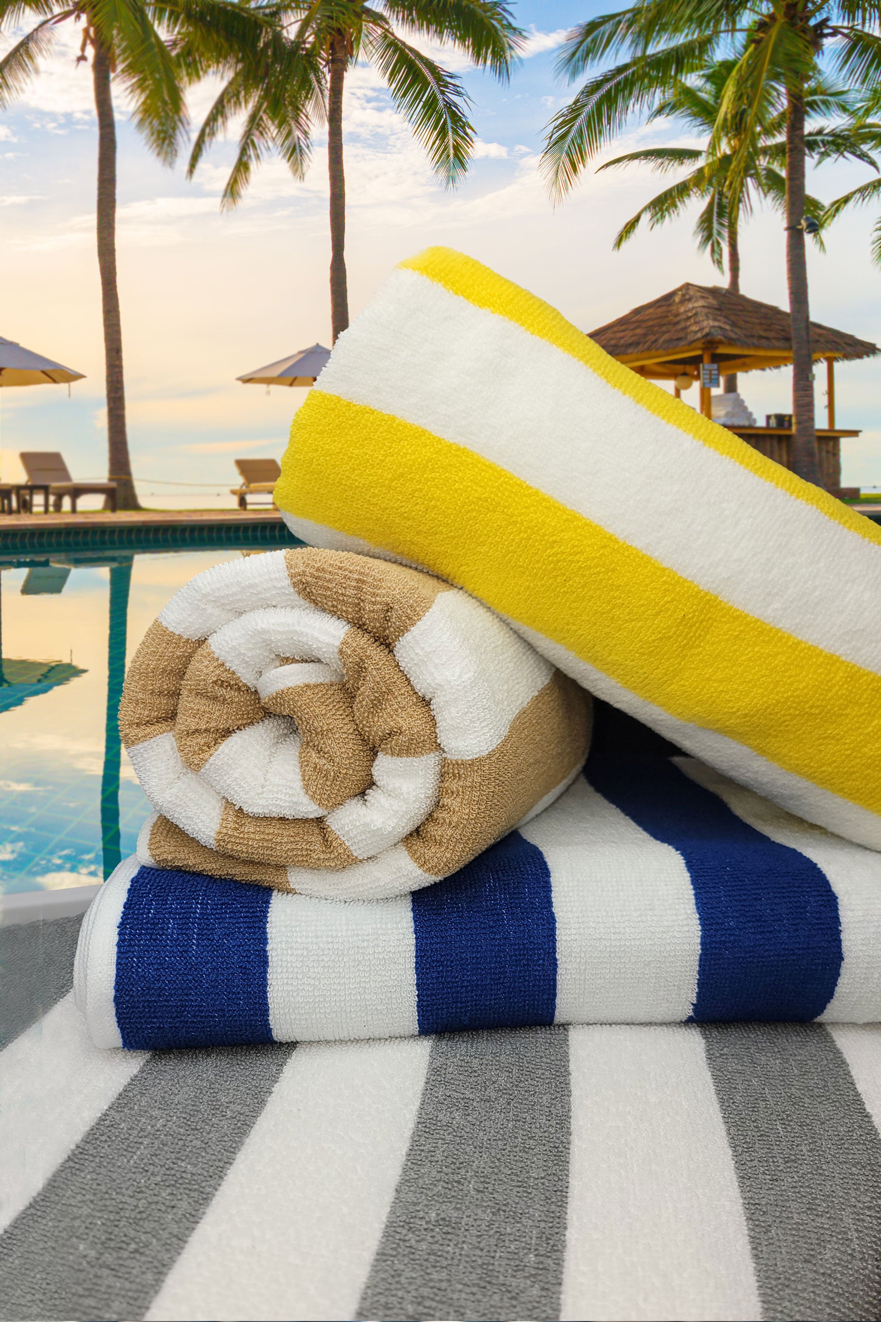 GPL Collection Cabana Stripes Pool/Beach Towels